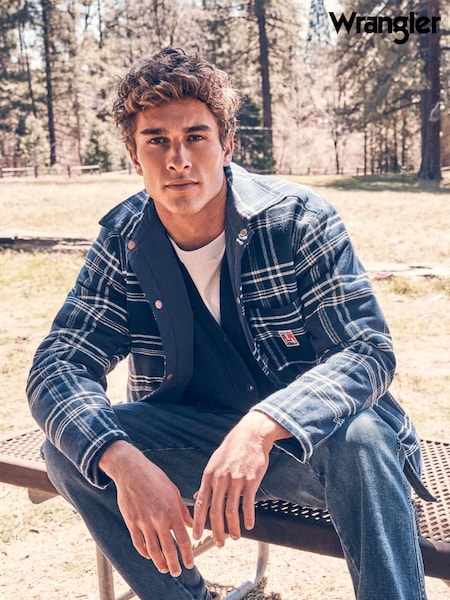 Wrangler Casey Reversible Check 100% Cotton Shacket (E27088) | ‏38 ر.ع.‏