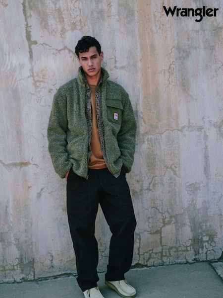 Ivy Green - Wrangler Casey Shearling Fleece Jacket (E27090) | €73
