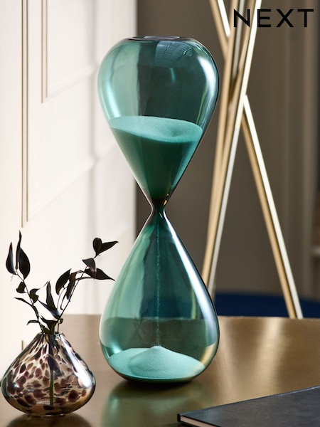 Green Glass Extra Large Decorative Sand Timer (E27118) | €39