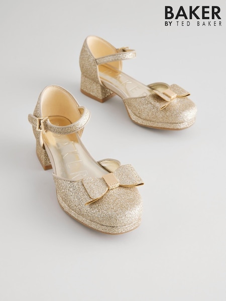 Aur - Baker by Ted Baker Girls Platform Heel Ocassion Bow Shoes (E27351) | 283 LEI - 298 LEI