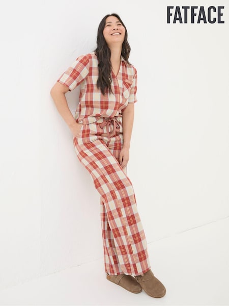 FatFace Lola Red Multi Check Pyjama Bottoms (E27361) | €26