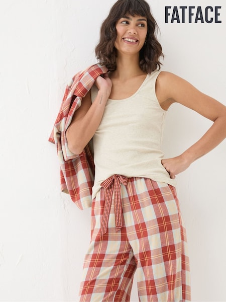 FatFace Natural Rib Pyjama Top (E27377) | ₪111