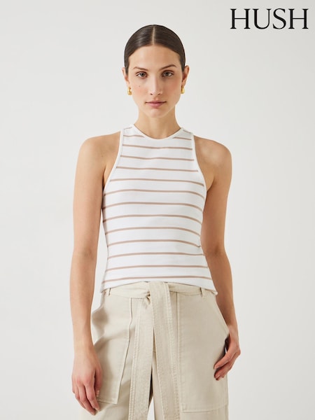 Hush Ines Striped Ribbed Vest (E27404) | 125 LEI