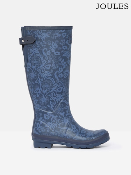 Joules Printed Navy Adjustable Tall Wellies (E27458) | $83