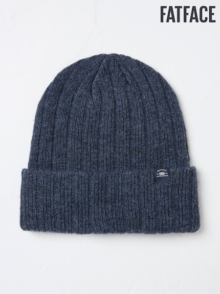 FatFace Sebastian Blue Marl Rib Beanie (E27499) | €15.50