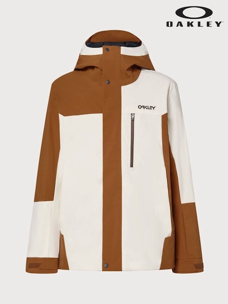 Білий - Oakley Mens Thermo Nuclear Protection покривало Back Times Full Zip Insulated Ski куртка (E27659) | 16 462 грн