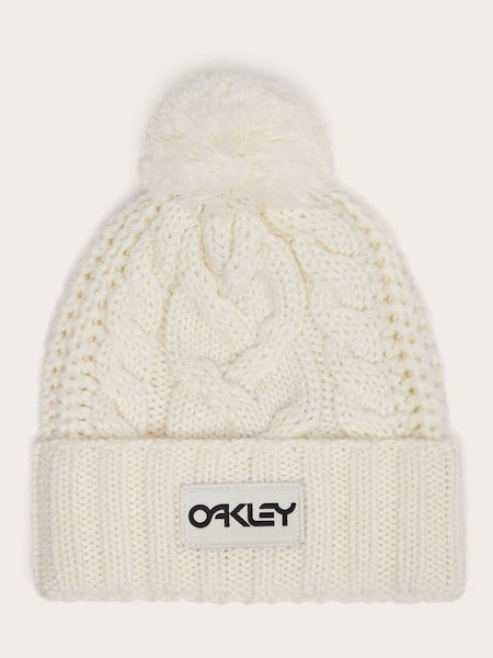 Vit - Oakley Womens Harper Pom Winter Knitted Beanie (E27684) | kr574