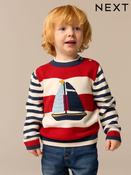 Boat Stripe Knitted Jumper (3mths-7yrs) (E27746) | €23 - €26