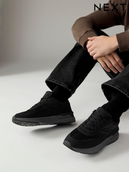 črna - Nylon Runners Shoes (E27780) | € 30