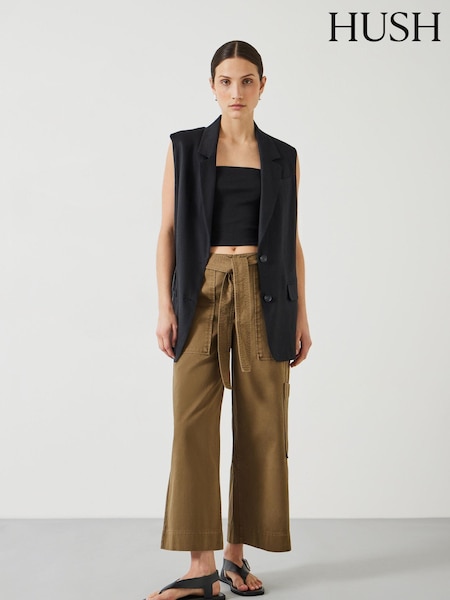 Hush Green Annie Ankle Grazer 100% Cotton Trousers (E27787) | €68