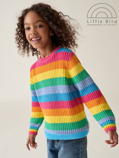 Little Bird by Jools Oliver Colourful Knitted 100% Cotton Jumper (E27863) | ‏111‏₪ - ‏141‏ ₪