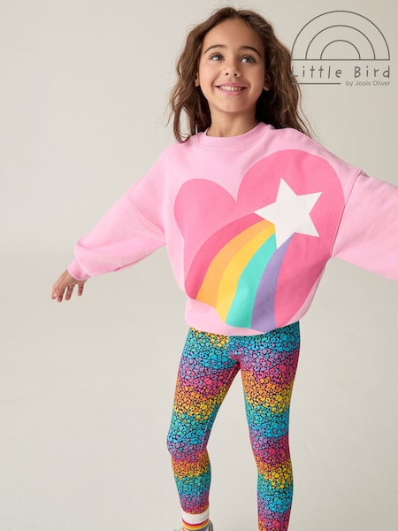 Little Bird by Jools Oliver Colorful Sweat 100% Cotton Top and Leggings Set (E27865) | 209 LEI - 253 LEI