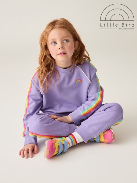 Little Bird by Jools Oliver Lilac Purple Sweatshirt and Joggers Set (E27866) | €39 - €47