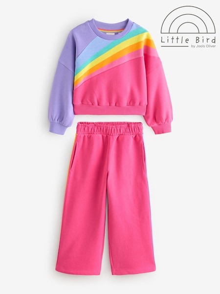 Little Bird by Jools Oliver Rainbow Sweatshirt and Joggers Set (E27867) | ‏161‏₪ - ‏201‏ ₪