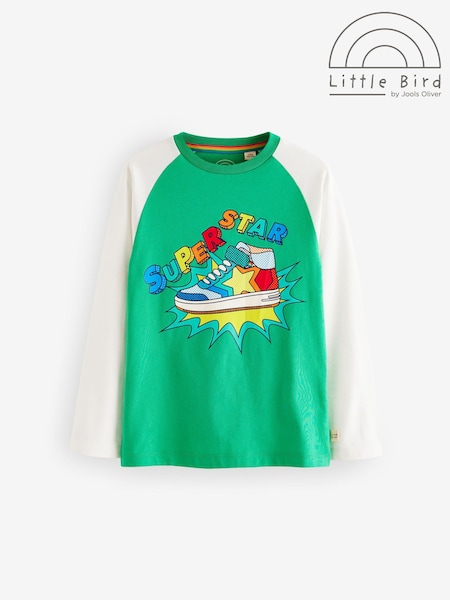Vihreä - Little Bird By Jools Oliver 100% Cotton Long Sleeve Colourful T-shirt (E27881) | €15 - €19