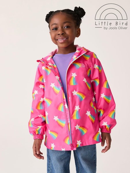 Little Bird by Jools Oliver Pink Rainbow Shower Resistant Trench Jacket (E27928) | R$ 275 - R$ 315