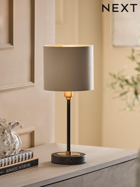 Black Hudson Rechargeable Wireless Table Lamp (E27974) | €53