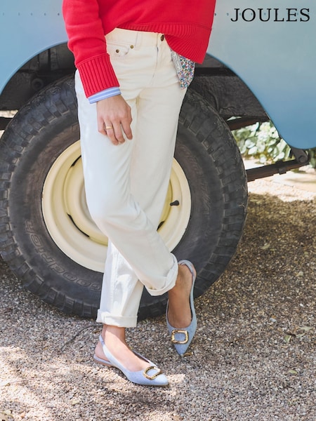 Joules Cream Straight Fit Jeans (E28014) | €78