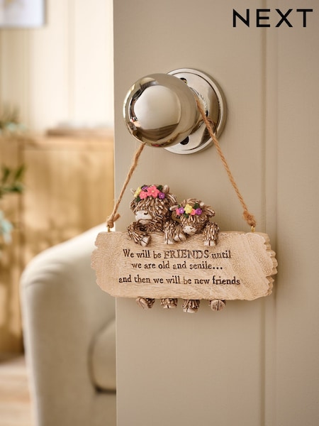 Neutral Hamish The Highland Cow Friends Hanging Decoration (E28040) | €12