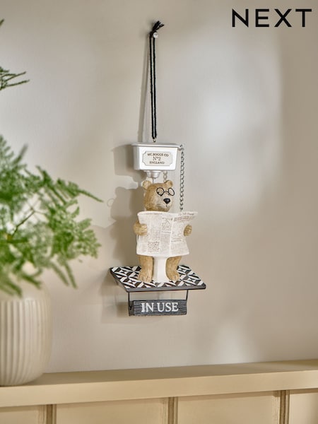 Multi Bertie The Bear On The Toilet Hanging Decoration (E28041) | €18