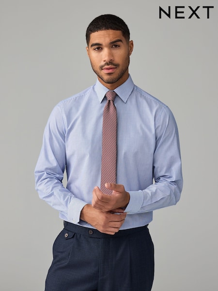 Blue Stripe Slim Fit Shirt And Tie Set (E28056) | €41
