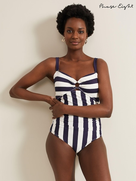 Phase Eight Blue Stripe Swimsuit (E28172) | €83