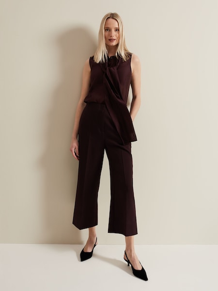 Phase Eight Red Clean Crepe Aubrielle Culottes (E28174) | AED201