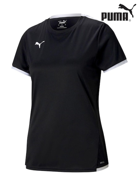 Puma Black Womens teamLIGA Football Jersey Top (E28285) | AED58