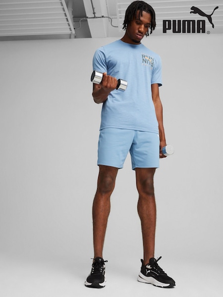 Puma Blue Cloudspun Knit Mens Training Shorts (E28288) | €50