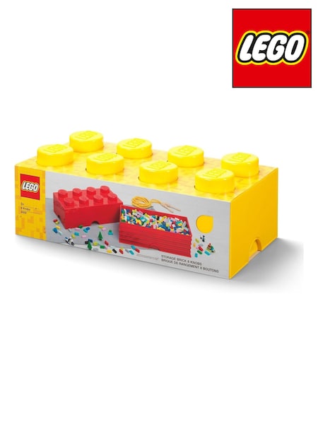 LEGO Yellow Storage Brick 8 Scaled Up Stackable Storage Box (E28332) | 158 QAR