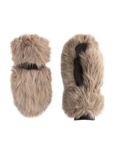 Natural Faux Fur Mittens (E28397) | €10