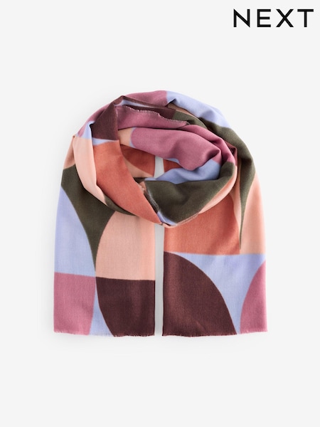 škrlatna; vijolična/Mint Geo - Midweight Scarf (E28402) | € 13