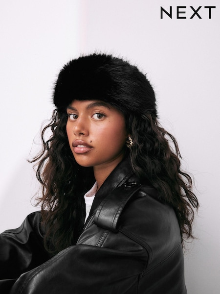 أسود - Faux Fur Headband (E28417) | ‏35 د.إ.‏