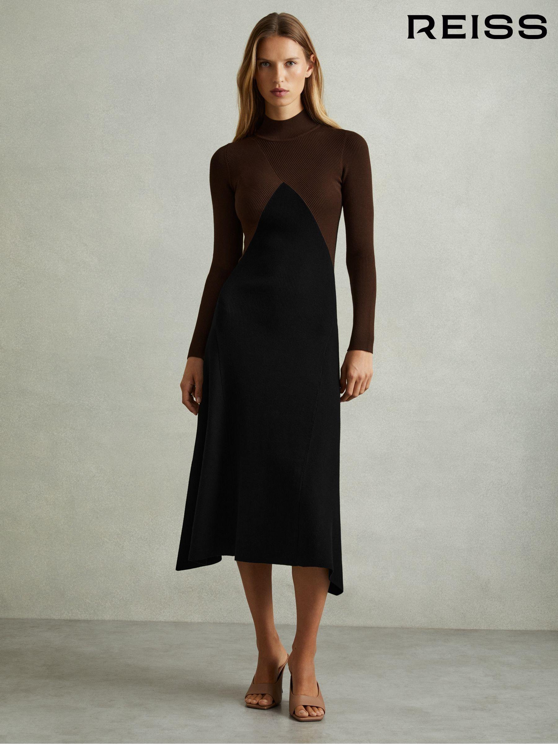 Brown Knitted Long Sleeve Smart Casual Dresses Next Luxembourg