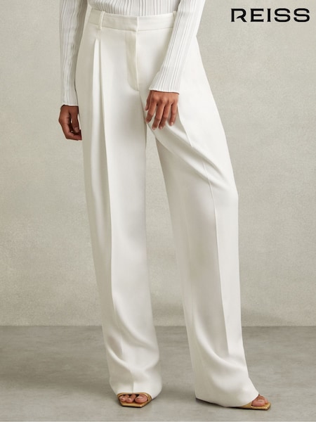 Reiss Lydia Double Pleat Wide Leg Tux Trousers (E28597) | 262 €