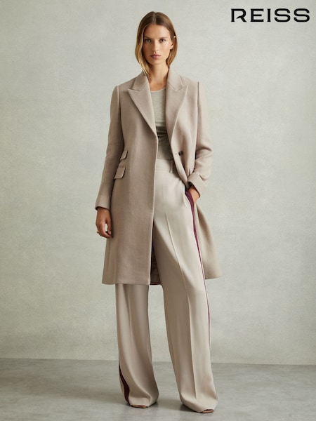 Reiss Stone Louis Wool-Blend Coat (E28613) | €242