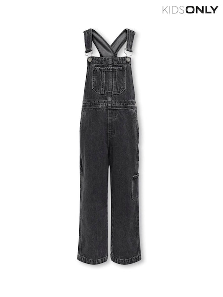 ONLY KIDS Black Carpenter 100% Cotton Denim Dungarees (E28651) | 143 LEI