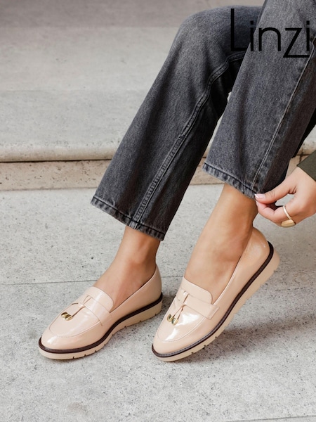 Linzi Nude Nancy Patent Loafers With Tassel Detail (E28681) | 2,163 UAH