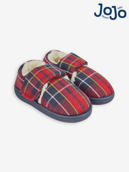JoJo Maman Bébé Red Tartan Slipper Shoes (E28715) | €26