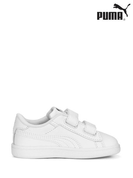قطن أبيض - Puma Smash 3.0 Leather V Baby Unisex Sneakers (E28802) | ‏15 ر.ع.‏