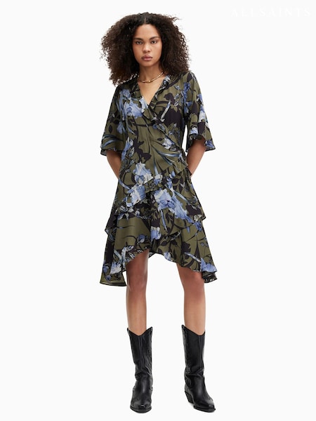 AllSaints Green Meagan Batu Dress (E28847) | €89