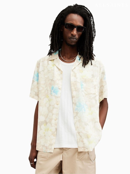 AllSaints White Nevada Short Sleeve Shirt (E28885) | €72