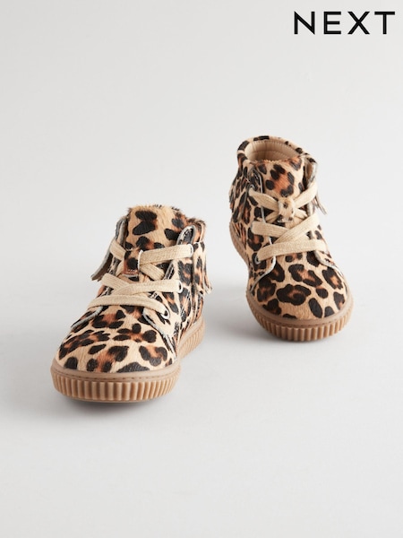 Animal Print Cupsole Lace-Up Boots (E29011) | AED114 - AED128