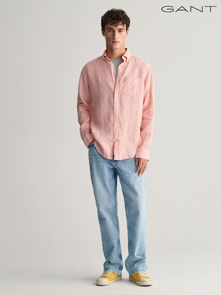 GANT Pink Regular 100% Linen Shirt (E29017) | €83