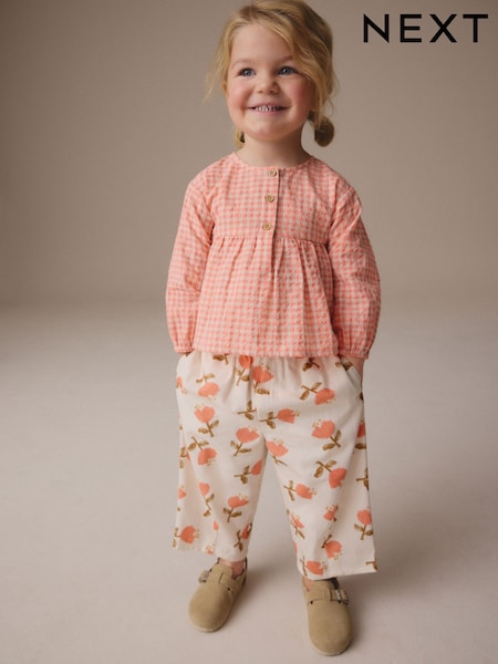 Rosa - Blouse and Floral Print Trousers Set (3mths-7yrs) (E29036) | 35 € - 40 €