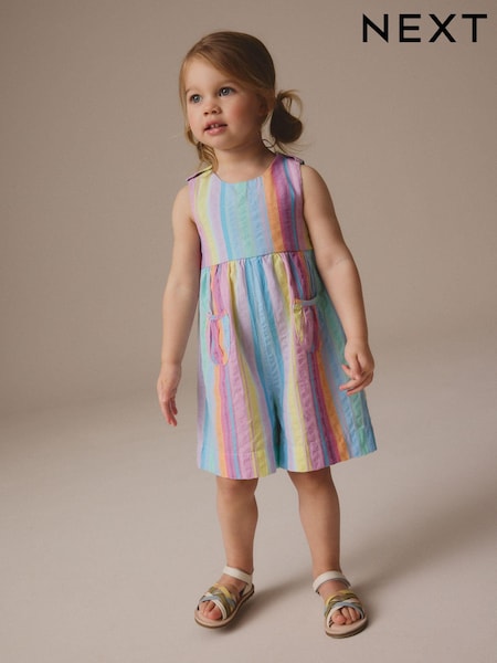 قوس قزح - 100% Cotton Sleeveless Playsuit (3mths-7yrs) (E29092) | ‏71 د.إ.‏ - ‏ 81‏ د.إ.