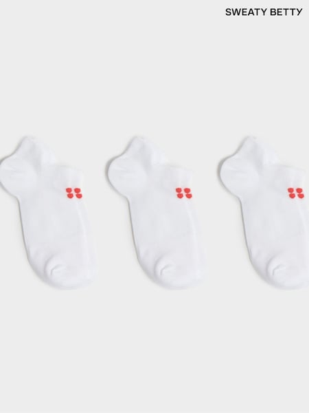 Sweaty Betty White Lightweight Trainer Socks 3 Pack (E29105) | ₪101