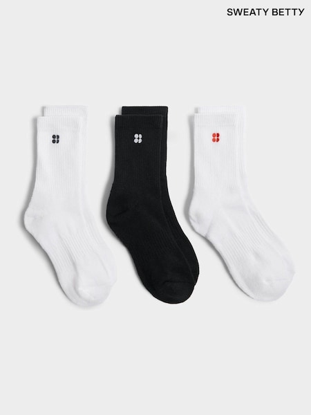 Черный/хромированный - Sweaty Betty Essentials Socks 3 Pack (E29109) | €16