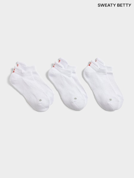 Sweaty Betty White Workout Trainers Socks 3 Pack (E29112) | €28