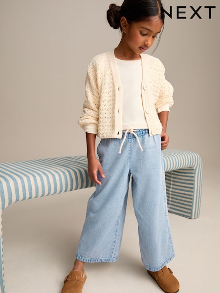 ג'ינס בצבע כחול בינוני - Pull On Wide Leg Jeans (3-16yrs) (E29123) | ‏59‏₪ - ‏80‏ ₪